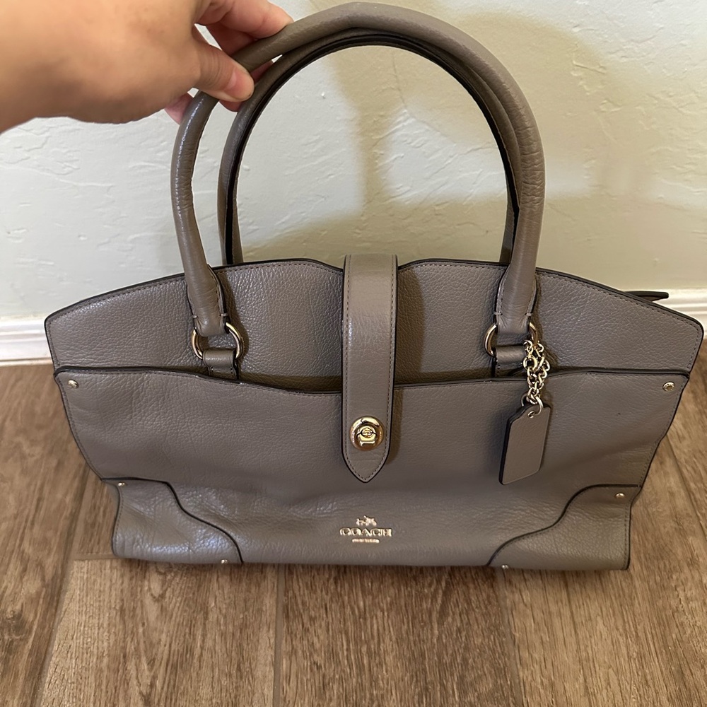 Coach Gray Leather Handbag